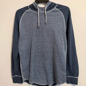 BKE Waffle Knit Hooded Pullover Blue Raglan Lightweight Men’s Large